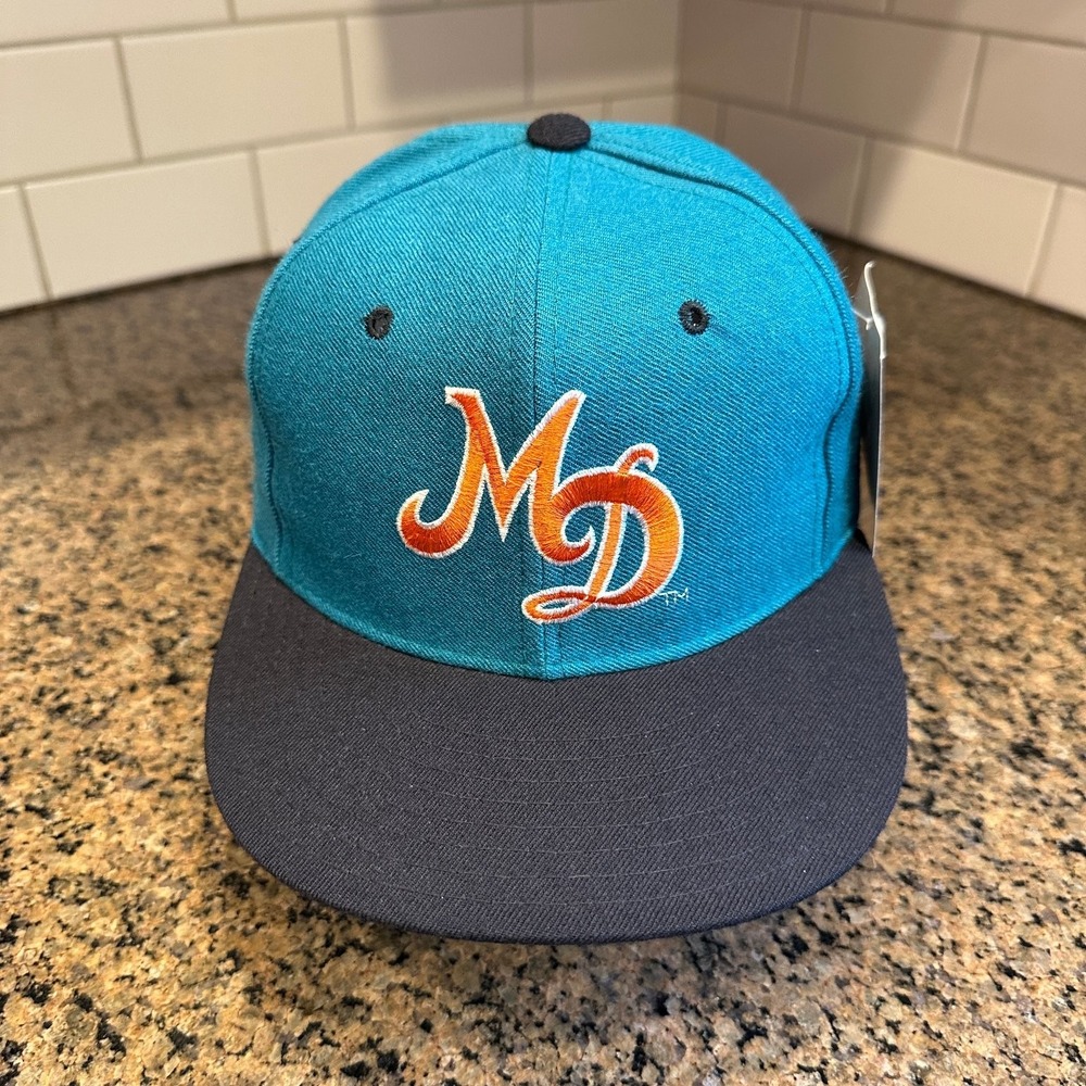 Vtg 90s Miami Dolphins New Era 59FIFTY Pro Model Hat 7 1/8 Wool MLB Deadstock